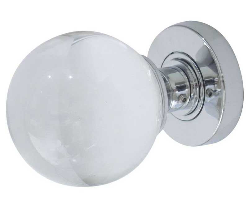 JH5201 Plain Ball Glass Sprung Mortice Knob Furniture Jedo