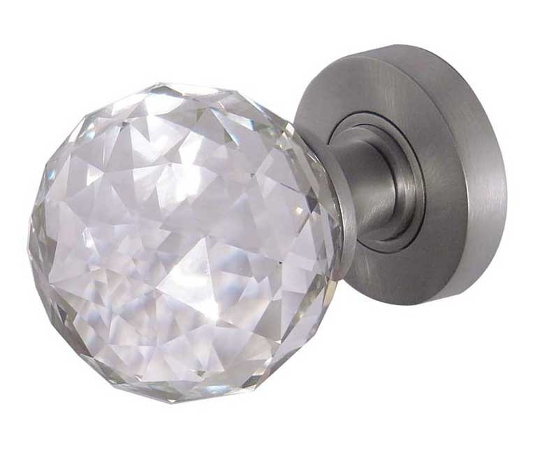 JH5255 Faceted Glass Sprung Mortice Knob Furniture Jedo - Glass ...