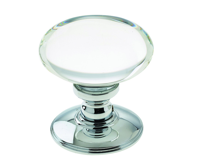 JH6000 Plain Glass Oval Unsprung Mortice Knob Furniture Jedo 