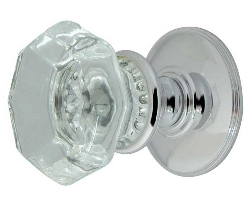 JH7020 Flower-Octagonal Unsprung Glass Mortice Knob