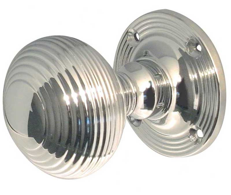 JR6MPC Reeded  Unsprung 53mm Mortice Knob