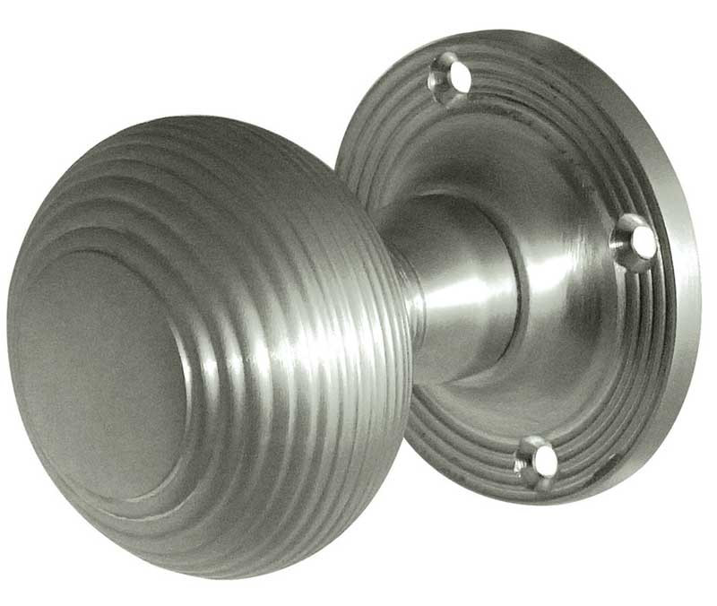 JR6MSC Reeded  Unsprung 53mm Mortice Knob