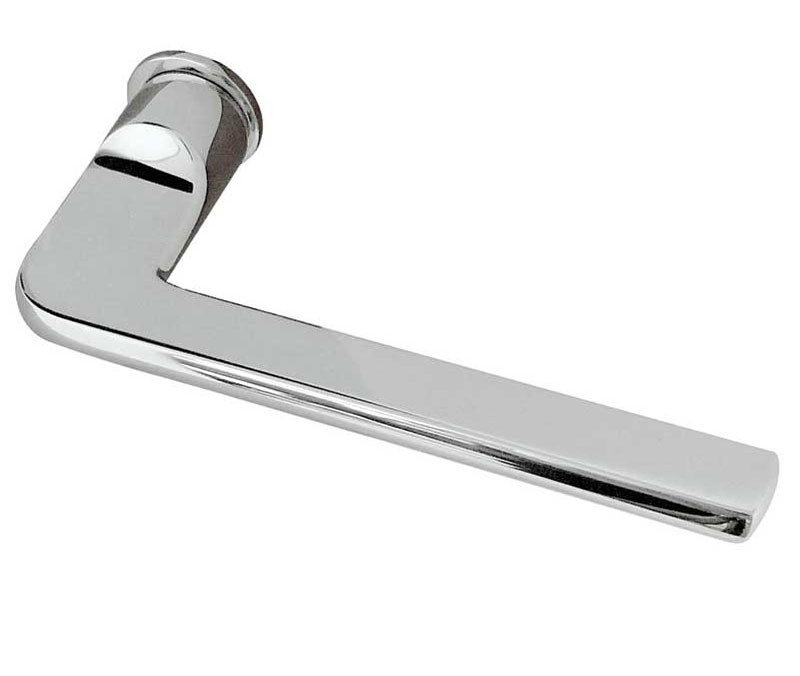 Margo Reguitti Designer Lever on Rose Door Handle - Polished Chrome & Satin Chrome-JV119