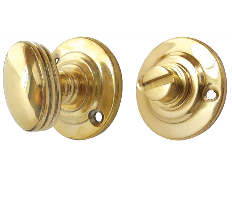 JV2680-PB Turn & Release Fluted-Ringed-Lined Jedo Polished Brass