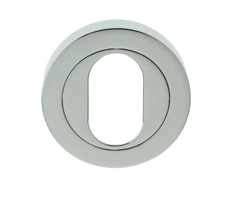 Jedo Oval Profile Keyhole Cover Escutcheon- Polished Chrome -JV503UPC