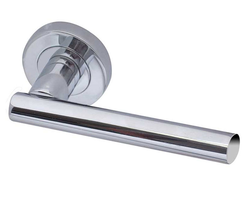 Petra Deisgner Lever on Rose Door Handle - JV508- Polished Chrome, Satin Chrome,Satin Nickel & Polshed Brass PVD 