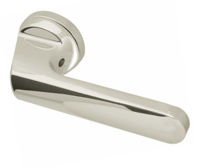 Mariani Scan Designer Lever on Rose Door Handle - Polishd Chrome & Satin Chrome -JV572