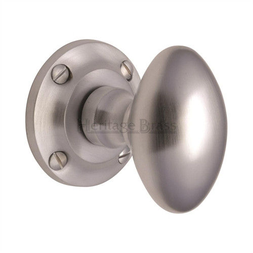 V960-SC Heritage Brass Suffolk Oval Sprung Mortice Knob