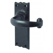 JAB2L - Regal Door Handle - Black Antique Latch Furniture Long Plate