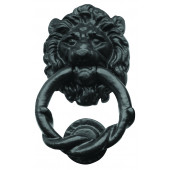 JAB8 - Large Lion Head Door Knocker 165mm x 100mm - Black Antique