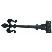 JAB90 - Fleur De Lys Working Hinge 400mm - Black Antique