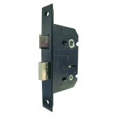 JL154BL -Bathroom Mortice Lock with Black Forend Plates