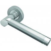 Octavia Designer Lever on Rose Jedo Door Handle - Polished Chrome/ Satin Chrome-JV765PCSC