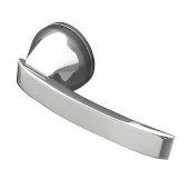 Artica Paja Designer Lever on Rose Door Handle - Polished Chrome & Satin Chrome-JV818