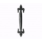 JAB26 - Fleur De Lys Pull Handle 170mm - Black Antique