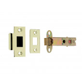 JL6666 Satin Stainless Steel/Brass Forends Heavy Double Sprung Mortice Latch - Fire Rated 80mm 