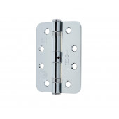 J8500R - Polished Chrome Radiused 102x76mm steel Ball bearing hinge Fire rated C11 30/60 mins 