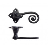 Foxcote Foundries Curley Tail Lever on Square Rose Black Antique FF400