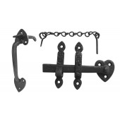 JAB18 - Arrowhead Thumb Gate Latch 203mm - Black Antique