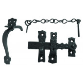 JAB30 - Traditional Thumb Gate Latch 140mm - Black Antique