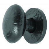 JAB45 - Oval Cupboard Knob 38mm - Black Antique