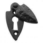 JAB53 - Shielded Covered Key Hole Escutcheon 56mm - Black Antique