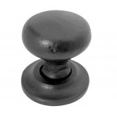 JAB85 - Black Iron Cupboard Knob 25mm x 32mm x 32mm- Black Antique