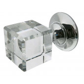 JH1170 Cube Glass Unsprung Mortice Knob Furniture Jedo