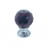 JH1257 Black Coloured Glass Faceted Cupboard Knobs Jedo Polished Chrome,satin Chrome & polished Brass