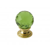 JH1259 Green Coloured Glass Faceted Cupboard Knobs Jedo Polished Chrome,Satin Chrome & Polished Brass