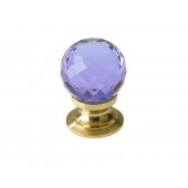 JH1260 Purple Coloured Glass Faceted Cupboard Knobs Jedo Polished Chrome,Satin Chrome & Polished Brass