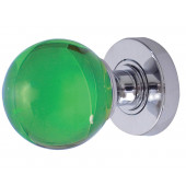 JH5208 Green Coloured Plain Ball Glass Sprung Mortice Knob Furniture Jedo