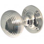 JR6MPC Reeded  Unsprung 53mm Mortice Knob