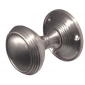 JV181M-SC Lined Unsprung Mortice Knob on Round Rose Jedo Satin Chrome