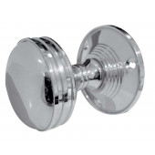 JV182M-PC Ringed Unsprung Mortice Knob on Round Rose Jedo Polished Chrome