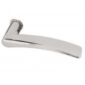 Collina Reguitti Designer Lever on Rose Door Handle-Polished Chrome & Satin Chrome-JV195