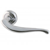 Goccia Paja Designer Lever on Rose Door Handle- Satin Chrome,Polished Chrome, Satin Nickel & Polished Brass-JV700