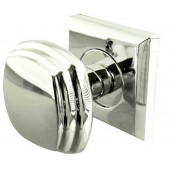 JV74-PC Art Deco Square Rose Mortice Door Knobs Jedo Polished Chrome