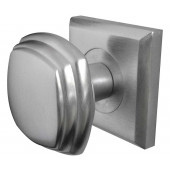 JV74-SC  Art Deco Square Rose Mortice Door Knobs Jedo Satin Chrome