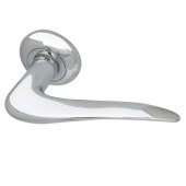 Alladin Paja Deisgner Lever on Rose Door Handle-Poilshed Chrome, Satin Chrome & Polished Brass-JV770