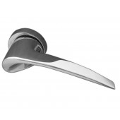 Spiral Paja Designer Lever On Rose Door Handle Lever On Rose - Polished Chrome & Satin Chrome-JV819