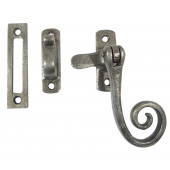 PEW19M Pewter Window Casement Fastener Hook & Mortice Plate
