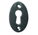 JAB75 - Oval Key Hole Escutcheon 50mm - Black Antique