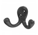 JAB79 - Double Robe Hook 55mm - Black Antique