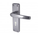 Aluminium Contract Lever Door handle On Backplate Wholesale Case Price