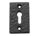 JAB70 - Rectangular Key Hole Escutcheon 50mm x 32mm - Black Antique