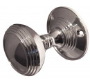 JV181M-PC Lined Unsprung Mortice Knob on Round Rose Jedo Polished Chrome