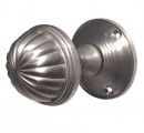 JV183M-SC Fluted Unsprung Mortice Knob on Round Rose Jedo Satin Chrome