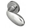 Club Paja Designer Lever on Rose Door Handle - Polished Chrome-Satin Chrome-JV721